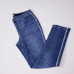 Woman within blue jeans